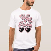 T-shirt Épouse De Script Rose Rétro Du Parti Bachelorette (Devant)