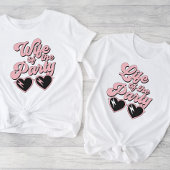 T-shirt Épouse De Script Rose Rétro Du Parti Bachelorette