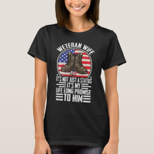 T-shirt Épouse de vétéran fière Cadeau patriotique pour co