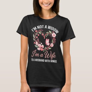 T-shirt Épouse d'un mari aux ailes mémorial céleste