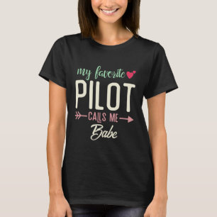 T-shirt Épouse d'un pilote, mère d'un pilote, sœur d'un pi