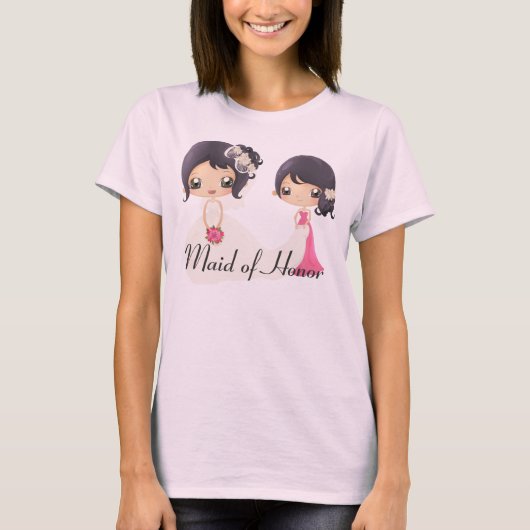 T-shirt Épouse et femme d'honneur (Devant)