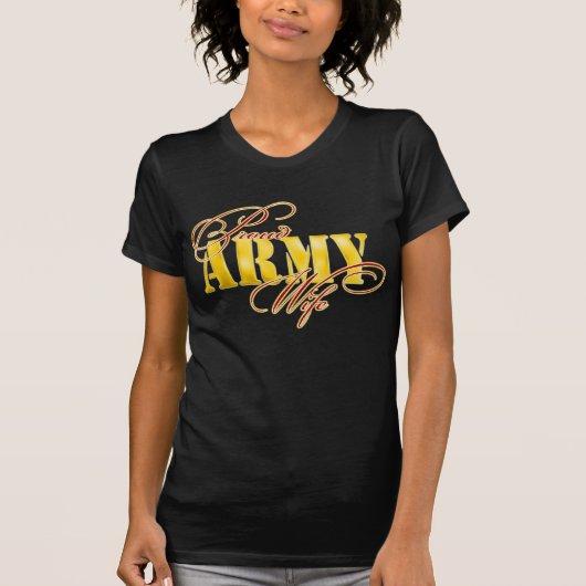 T-shirt Épouse fière d'armée (Devant)