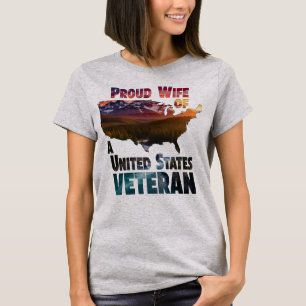 T-shirt Épouse fière d'un vétéran des États-Unis