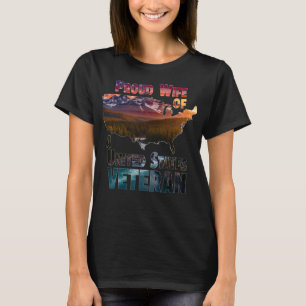 T-shirt Épouse fière d'un vétéran des États-Unis