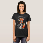 T-shirt Épouse Fox | Foxy Bachelorette Noir (Devant entier)