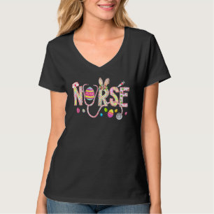 T-shirt Épouse Lapin Oeuf Stethoscope Rabbit Rn Drôle Pâqu