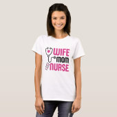 T-shirt Épouse Maman Infirmière (Devant entier)