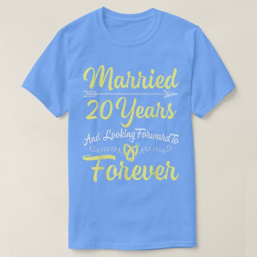 T-shirt Épouse Mariée 20 Ans Et Regrettant (Design devant)