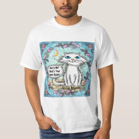 T-shirt Épouse-moi le chat de Scraggles (Devant)