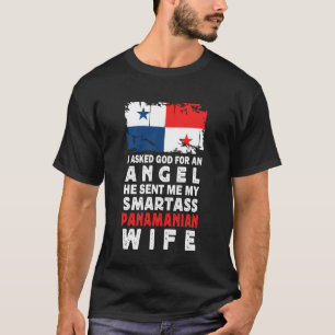 T-shirt Épouse panaméenne drôle et prétentieuse Drapeau du