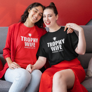 T-shirt Épouse personnalisée de trophée