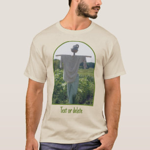 T-shirt Épouvantail Dans Champ De Jardin Personnalisé