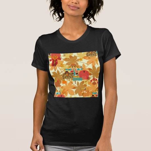T-shirt épouvantail de l'action de grâce (Devant)