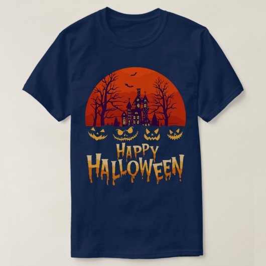 T-shirt Epouvantail des femmes Halloween conception broom (Design devant)