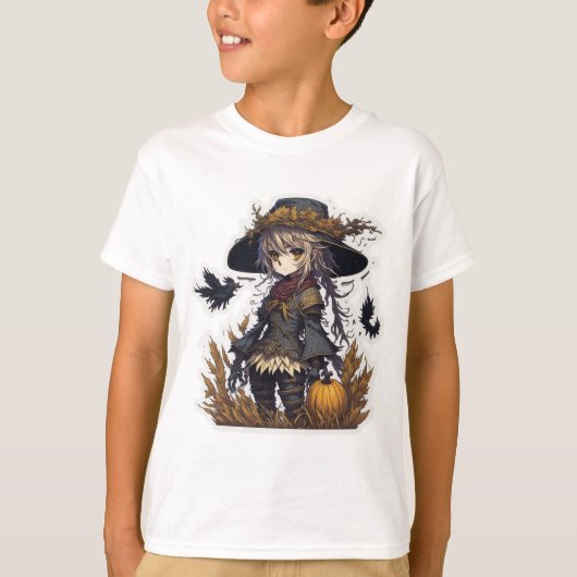 T-shirt Épouvantail d'Halloween (Devant)
