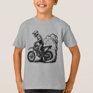 T-shirt Épuisement de moto cross