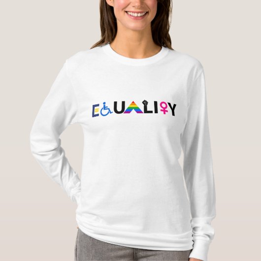 T-shirt EQUALITY Equal Rights LGBTQ Ally Unity Pride Femin (Devant)