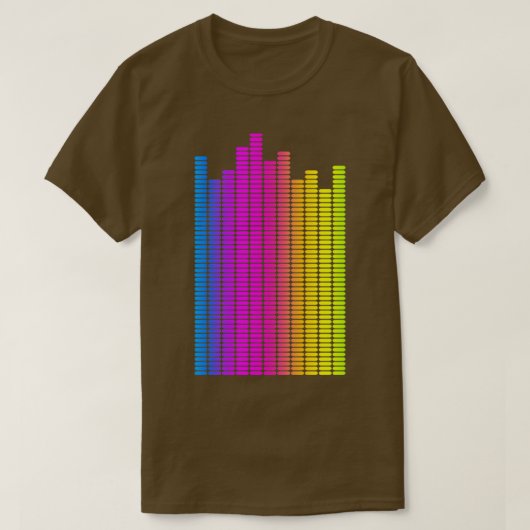 T-shirt Equalizer Rainbow Music Lover Sound Engineer Audio (Design devant)