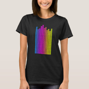 T-shirt Equalizer Rainbow Music Sound Engineer Audio Patt
