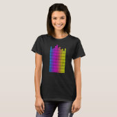 T-shirt Equalizer Rainbow Music Sound Engineer Audio Patt (Devant entier)