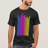 T-shirt Equalizer Rainbow Music Sound Engineer Audio Patt (Devant)