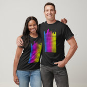 T-shirt Equalizer Rainbow Music Sound Engineer Audio Patt (Unisexe)