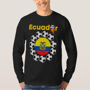 T-shirt Équateur Flag Football Équipes Futball Fan Footbal