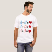 T-SHIRT ÉQUATION DE L'AMOUR (Devant entier)