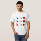 T-SHIRT ÉQUATION DE L'AMOUR (Devant entier)