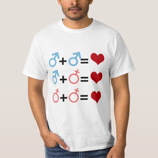 T-SHIRT ÉQUATION DE L'AMOUR (Devant)