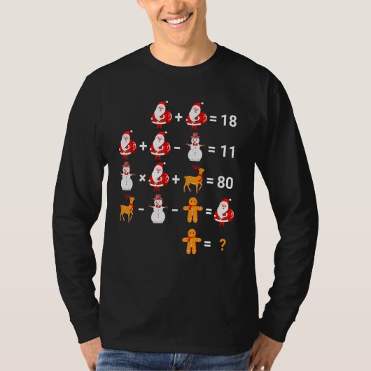 T-shirt Equations mathématiques Quiz Math Enseignant Chris (Devant)