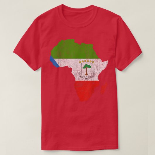T-shirt Equatorial Guinea Flag Africa Continent Equatorial (Design devant)