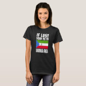 T-shirt Equatorial Guinea Flag Design If lost send me to (Devant entier)
