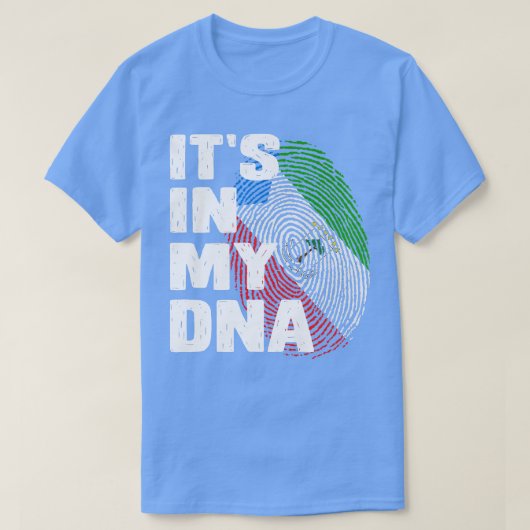 T-shirt Equatorial Guinea Flag IT'S IN MY DNA Fingerprint (Design devant)