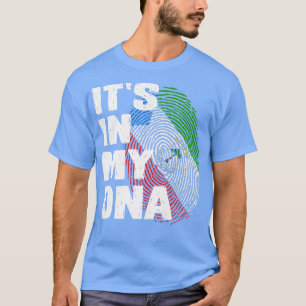 T-shirt Equatorial Guinea Flag IT'S IN MY DNA Fingerprint 