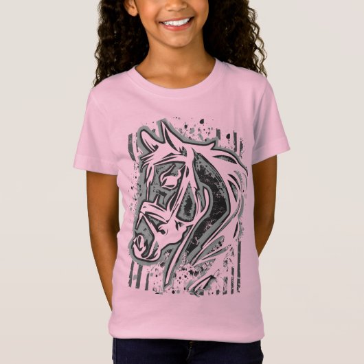 T-Shirt Equestre - Cheval Head - Équitation (Devant)