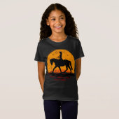 T-Shirt Equestre - Coucher de soleil à cheval - équitation (Devant entier)