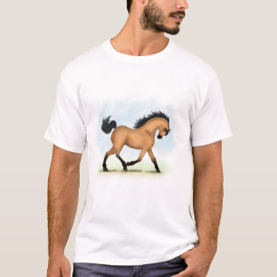 T-shirt Équestre équestre du Cheval de Buckskin