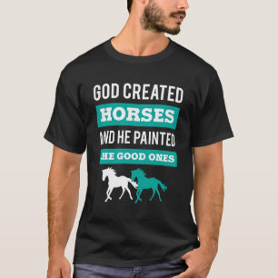 T-shirt Équestres Avec Un Cheval Peint
