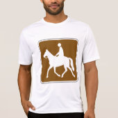 T-shirt Equestrian Trail Riding Horse Silhouette Icon (Devant)