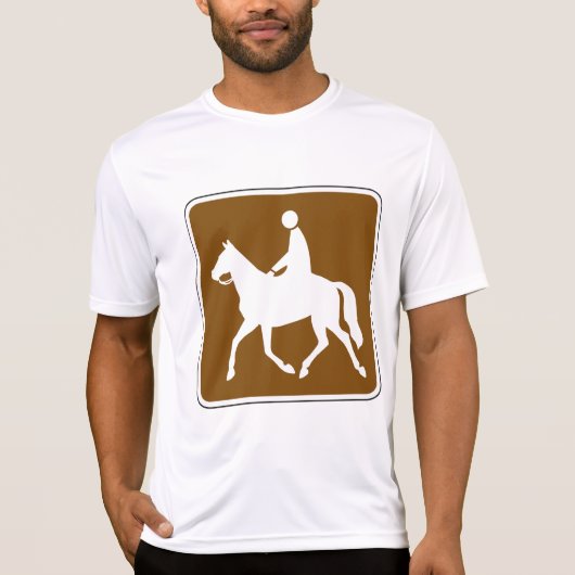 T-shirt Equestrian Trail Riding Horse Silhouette Icon (Devant)