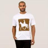 T-shirt Equestrian Trail Riding Horse Silhouette Icon (Devant entier)