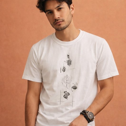 T-shirt Équilibre : Conception de mots verticaux
