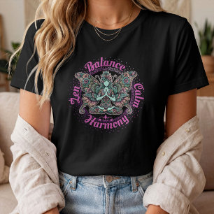 T-shirt Équilibre Zen Calme Harmonie Papillon Méditation