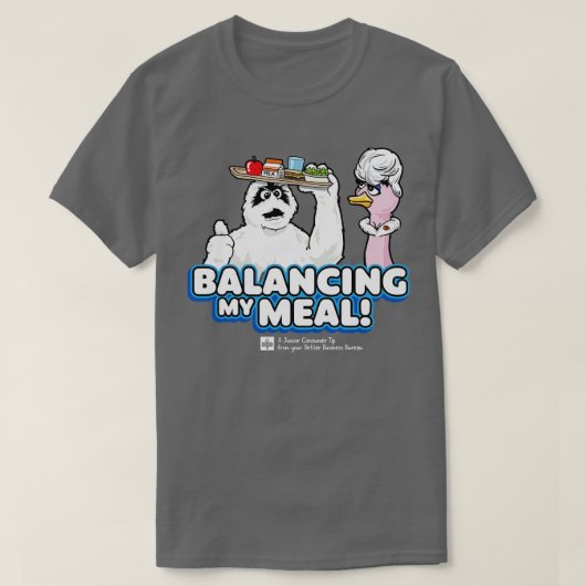 T-shirt Équilibrer mon repas Rétro PSA Dark (Design devant)