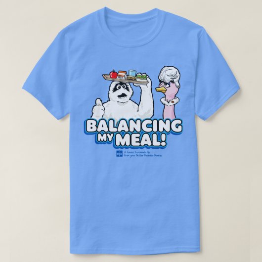 T-shirt Équilibrer mon repas Rétro PSA Light (Design devant)