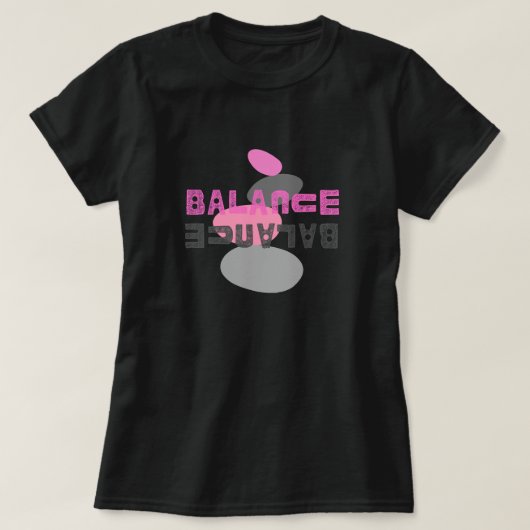 T-shirt Équilibrer rose et gris (Design devant)