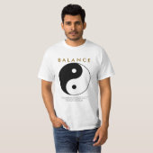 T-shirt Équilibrer Yoga Yin Yang avec devis (Devant entier)