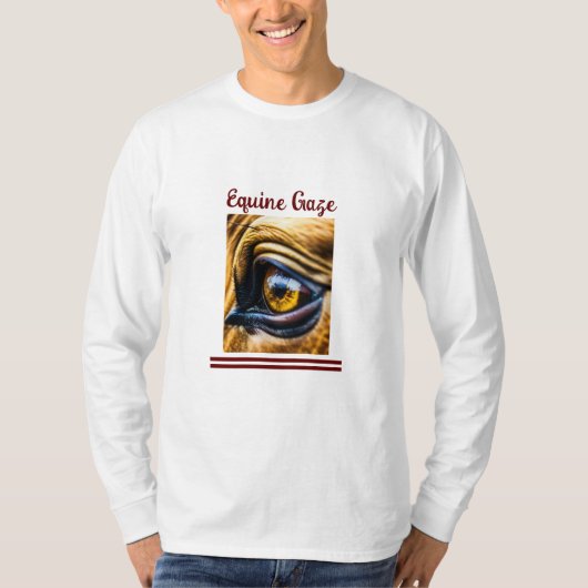 T-shirt "Equine Gaze" Basique Manches longues (Devant)